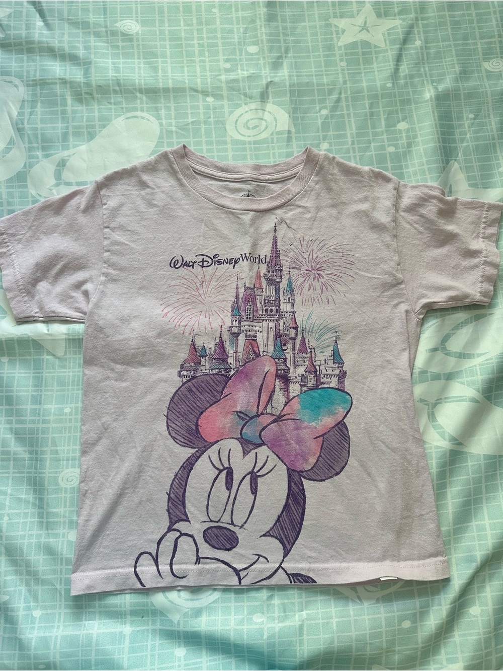 Disney Minnie Mouse Castle Graphic Tee - Pink